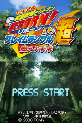 Katekyoo Hitman Reborn! DS - Flame Rumble Hyper - Moeyo Mirai (Japan) screen shot title